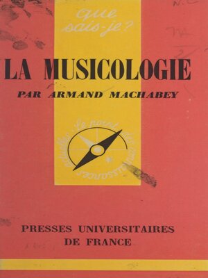 cover image of La musicologie